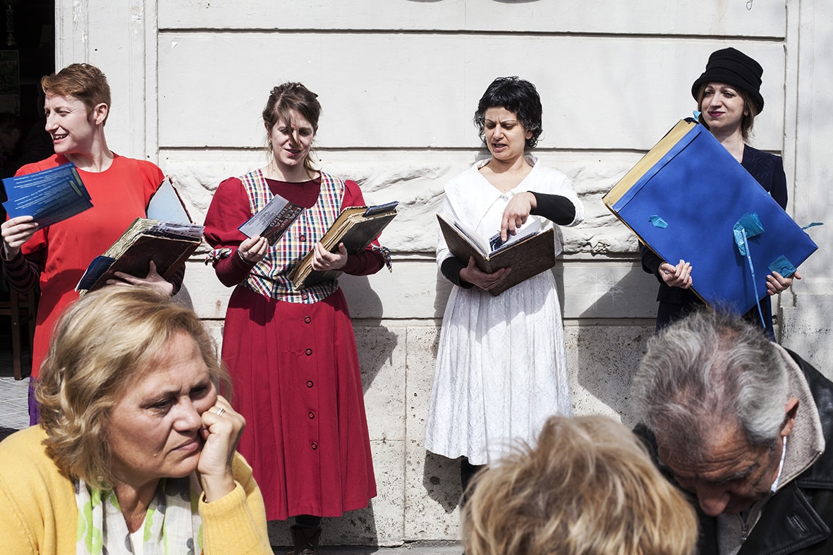 Incursione urbana - La Quiete Teatro - marzo 2016 - foto di Francesco Galli